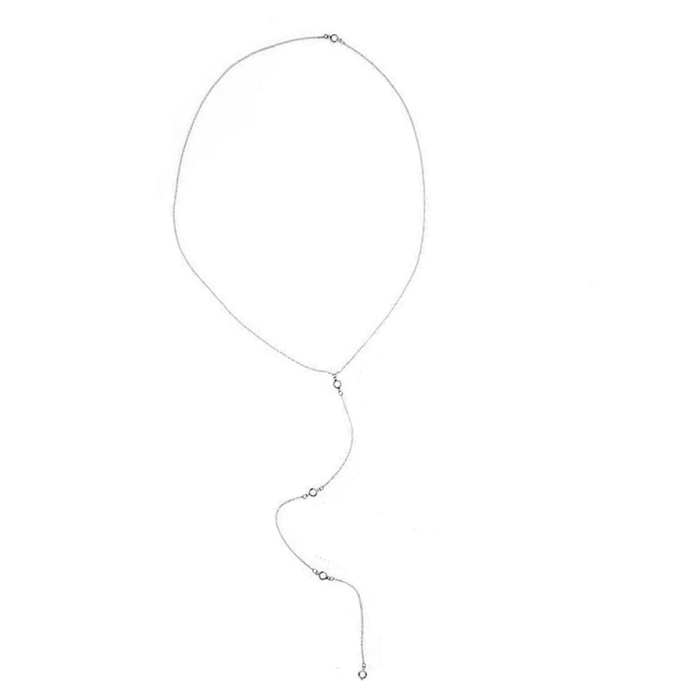Stainless Steel Tassels Chain Long Crystal Belly Body Chain For Women Fashion Beach Sexy Body Jewelry