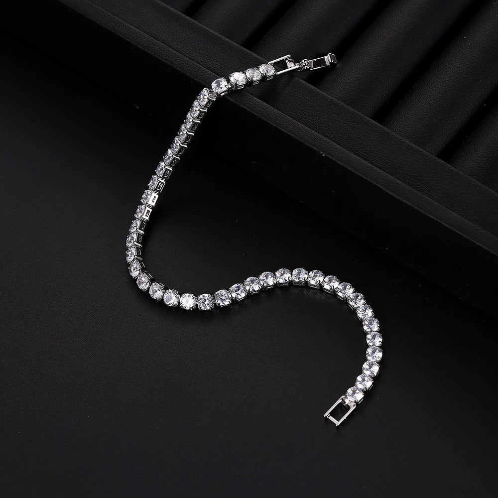 4mm Micro-inlaid Zircon Tennis Bracelet