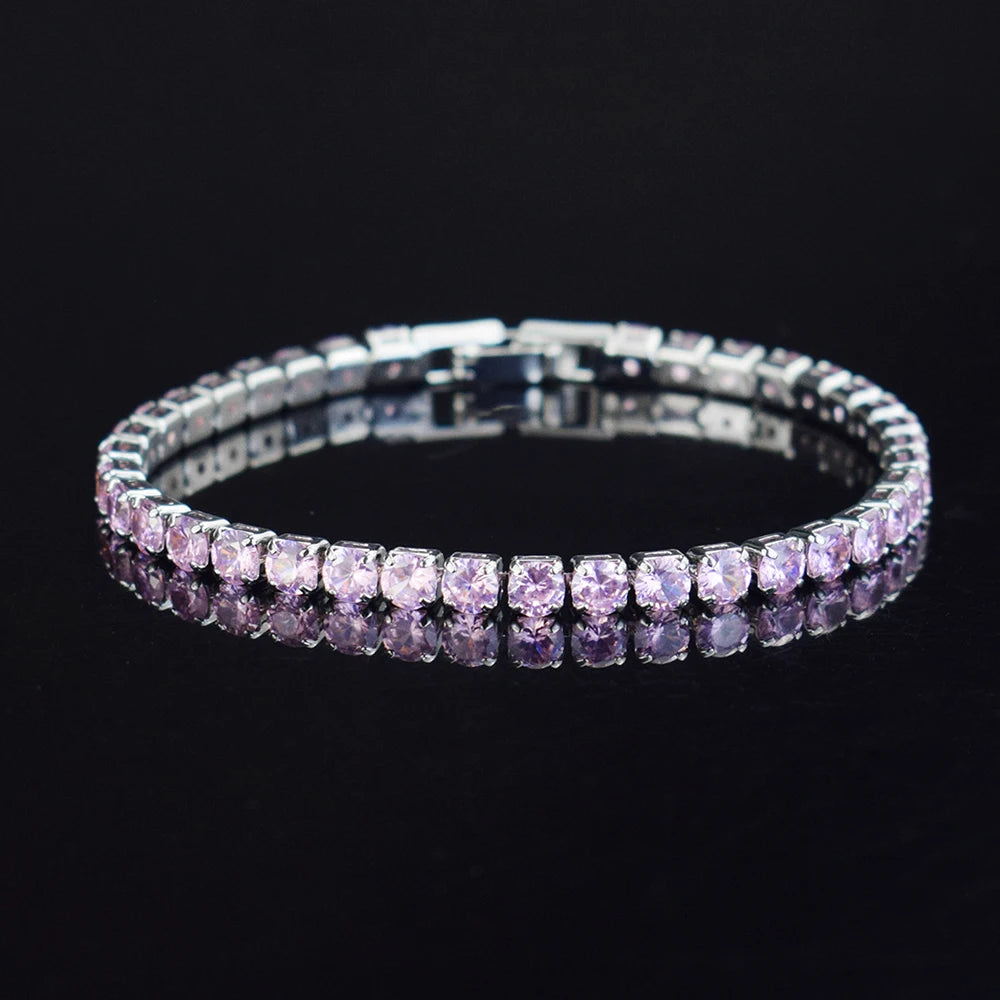 4mm Micro-inlaid Zircon Tennis Bracelet