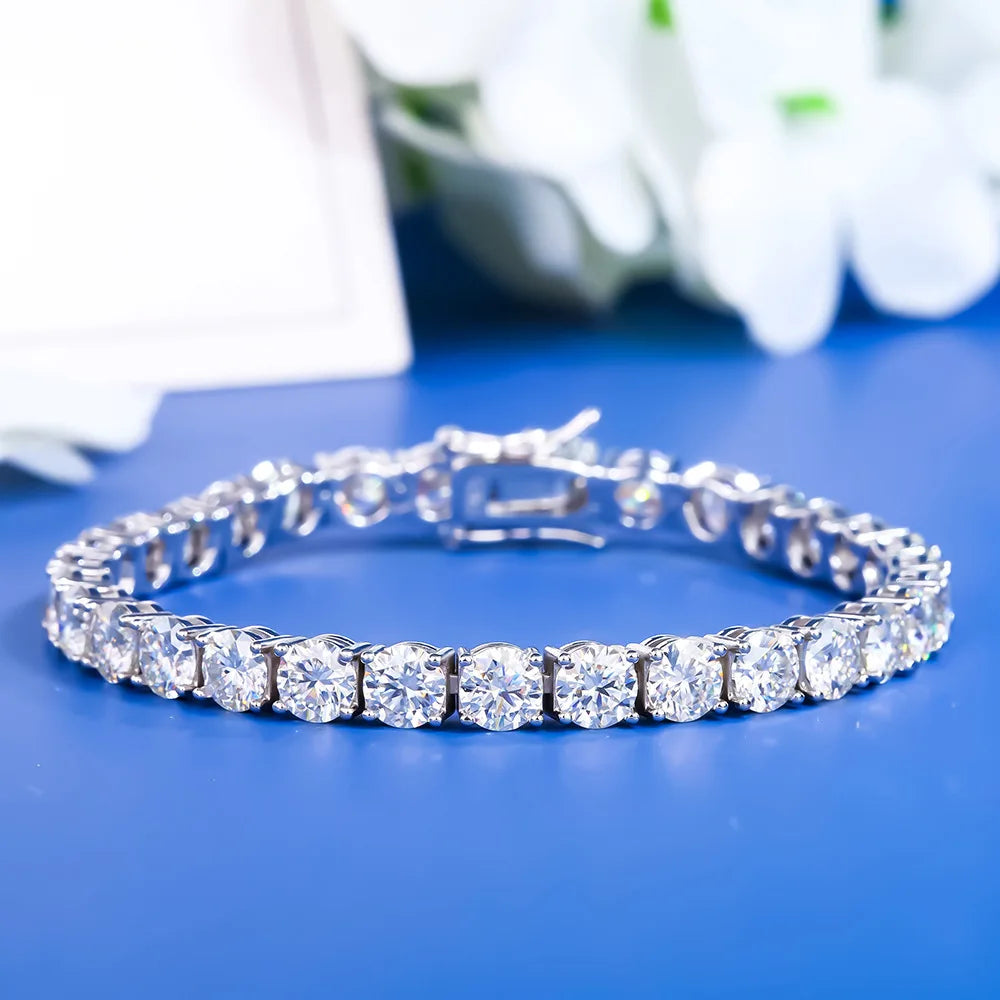 Simplified Design Tennis Bracelet Full Diamond