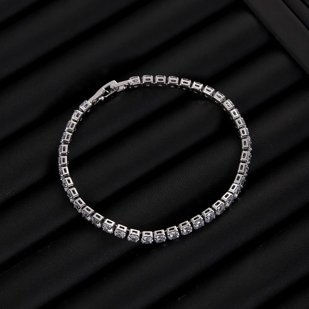 4mm Micro-inlaid Zircon Tennis Bracelet