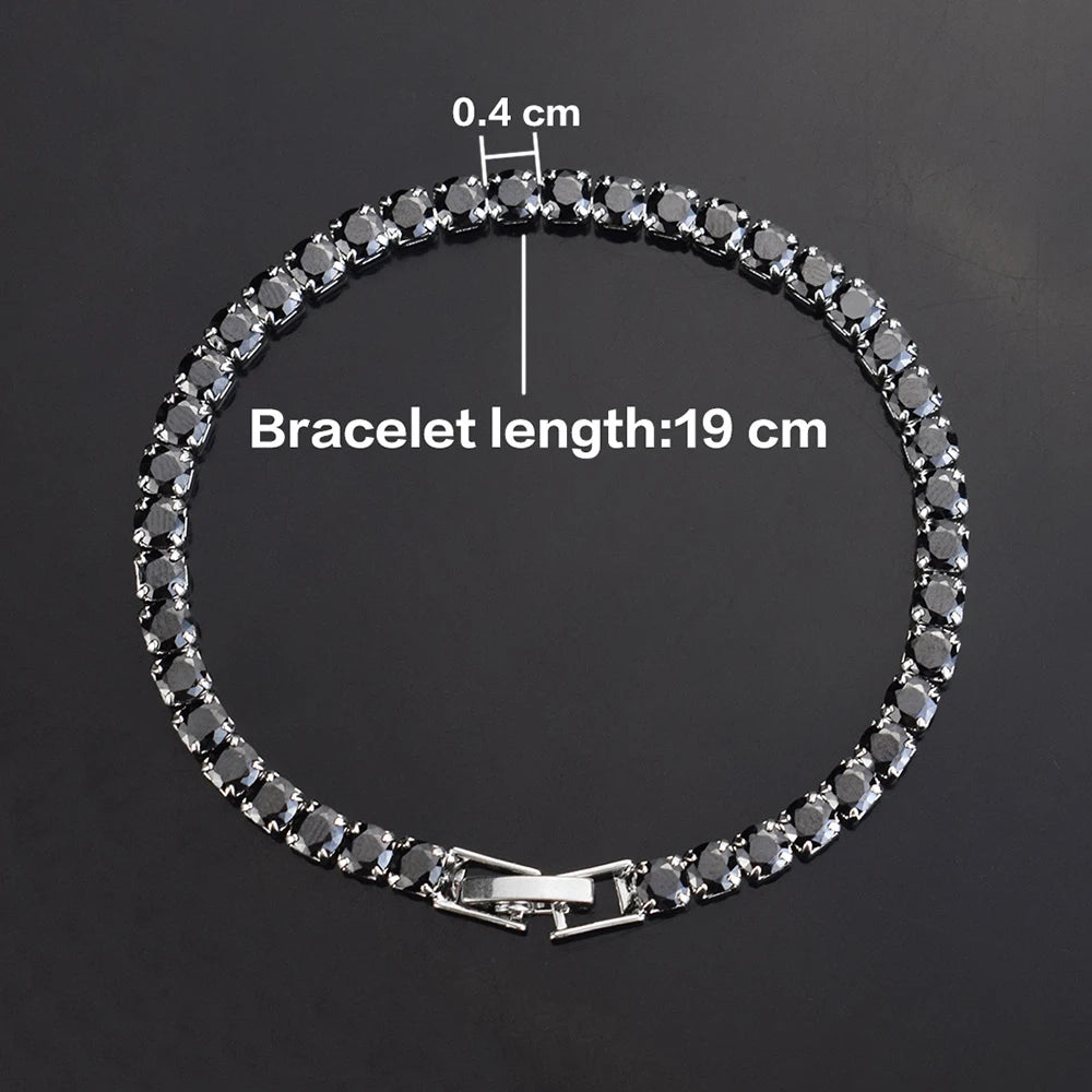 4mm Micro-inlaid Zircon Tennis Bracelet