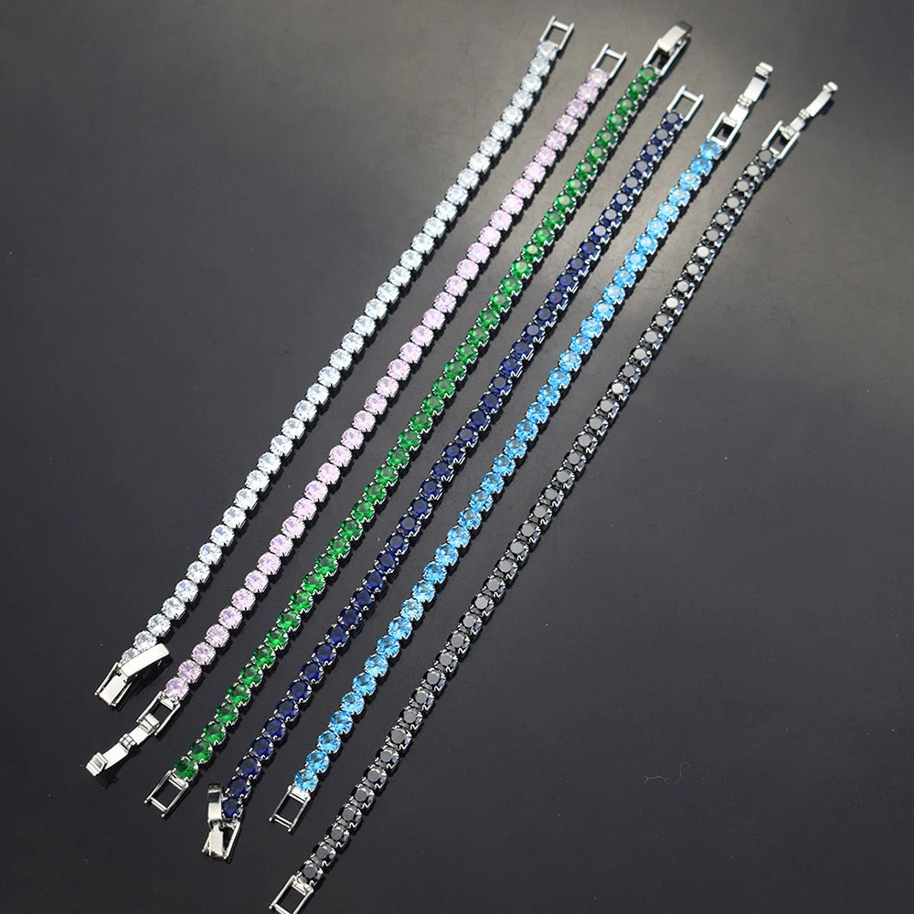 4mm Micro-inlaid Zircon Tennis Bracelet