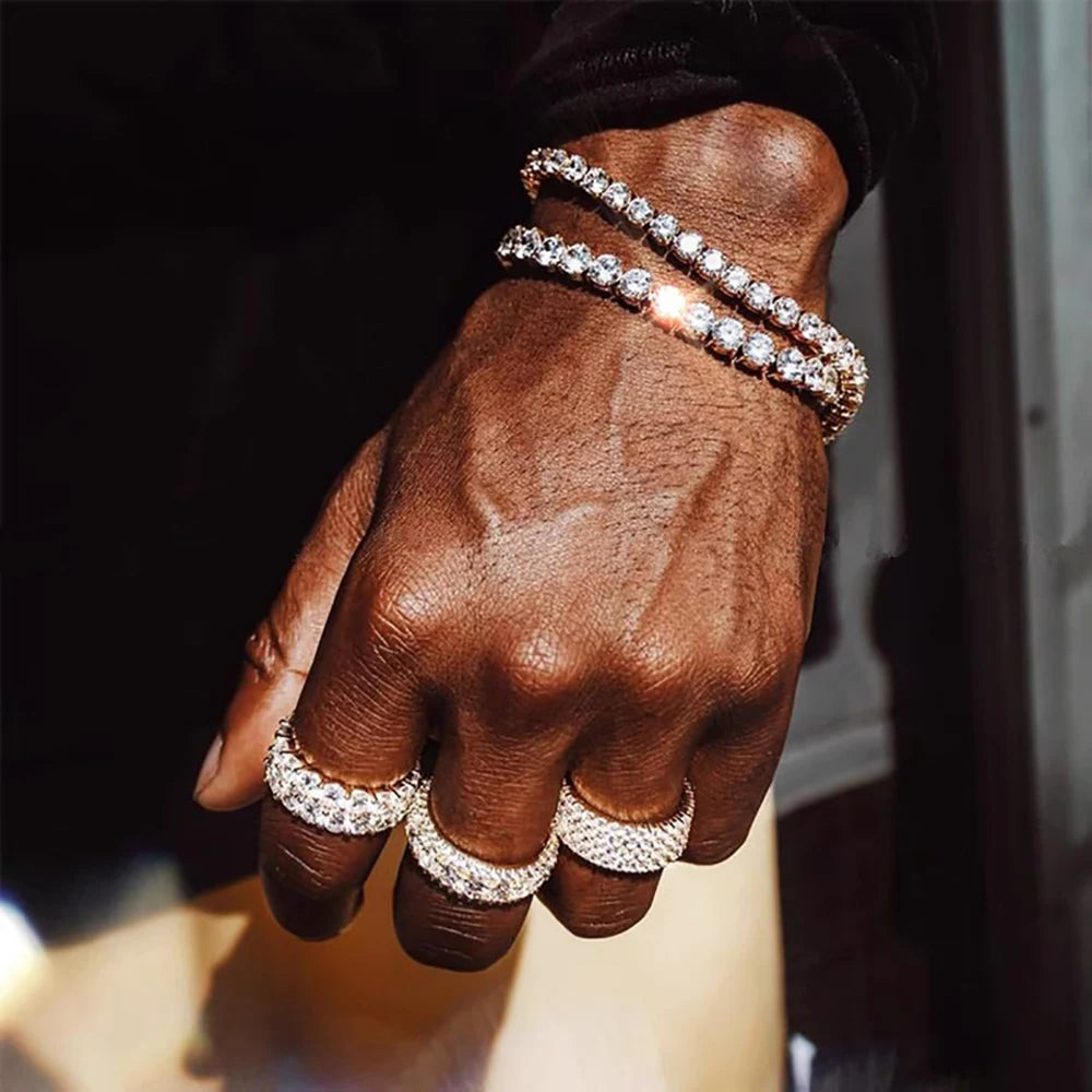 Luxury Crystal Tennis Bracelet Hip Hop