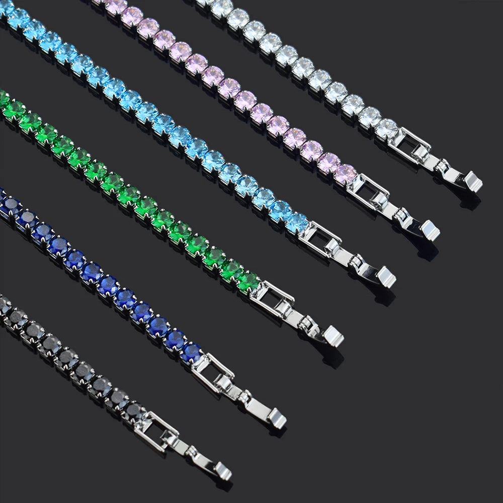 4mm Micro-inlaid Zircon Tennis Bracelet