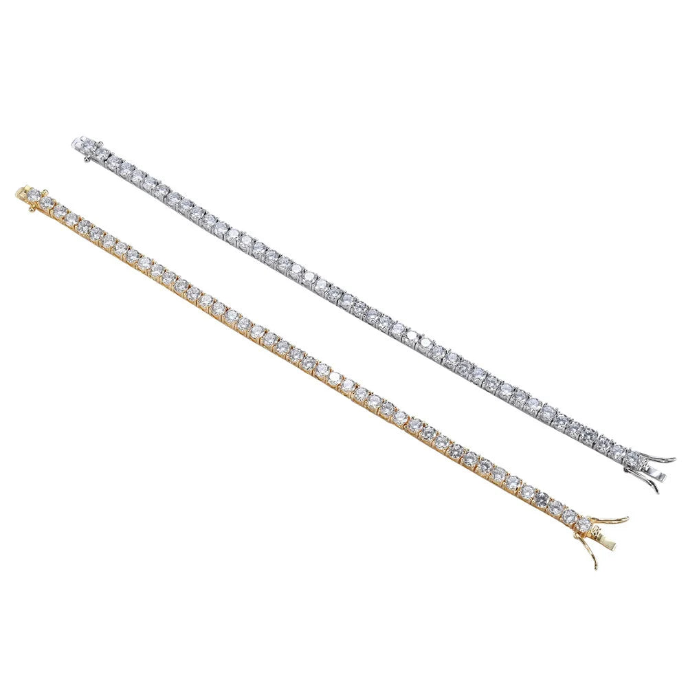 Simplified Design Tennis Bracelet Full Diamond