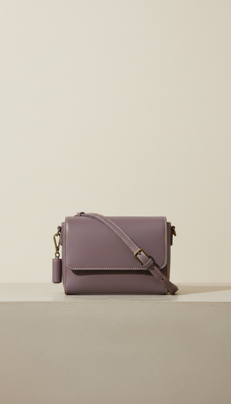 Vegan leather crossbody with matte finish